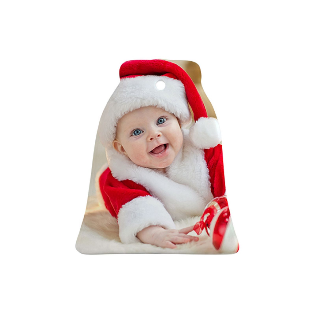 ADORNO NAVIDEÑO EN FORMA DE CAMPANA PARA SUBLIMACION