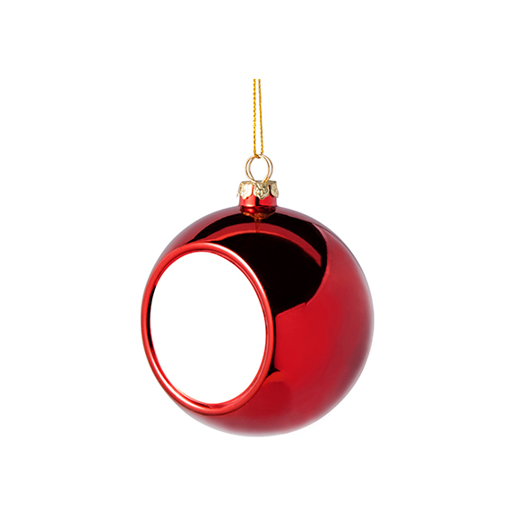BOLAS NAVIDEÑAS PARA SUBLIMACION 8CM ROJAS