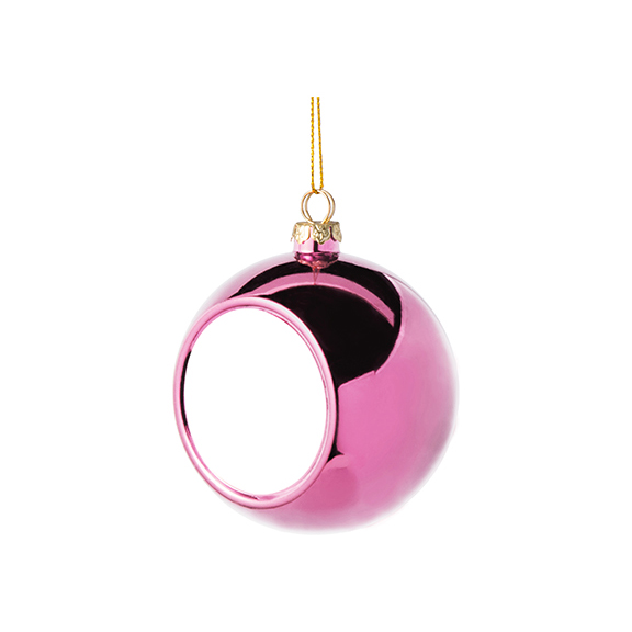 BOLAS NAVIDEÑAS PARA SUBLIMACION 8CM ROSADA