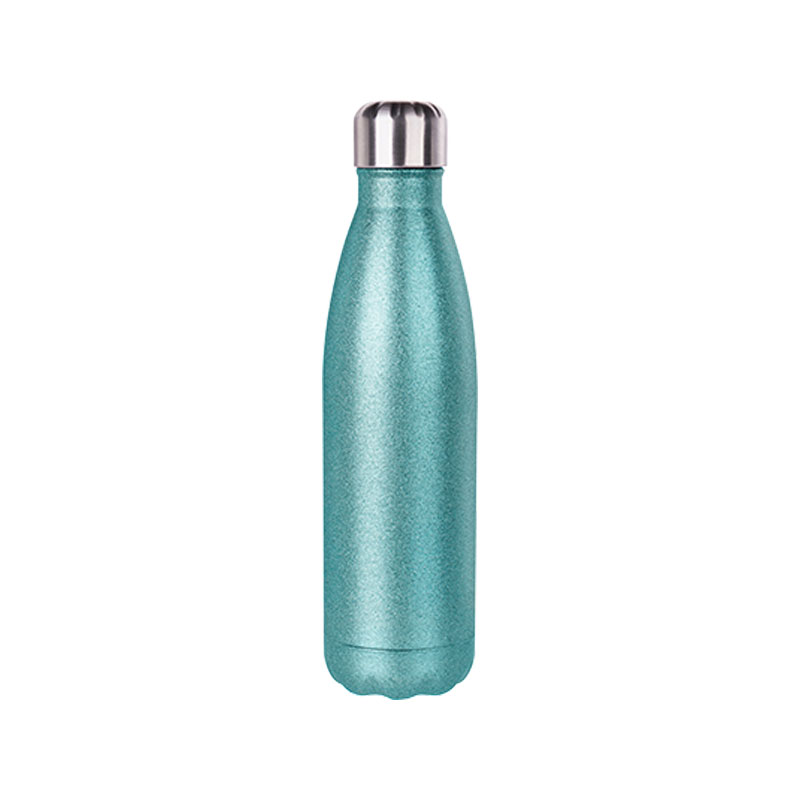 Botella de Acero Inoxidable para Sublimacion Glitter Azul Claro 17oz/500mL