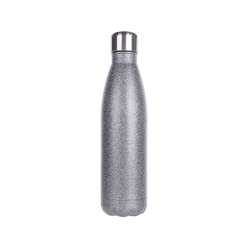 Botella de Acero Inoxidable para Sublimacion Glitter Gris 17oz/500mL