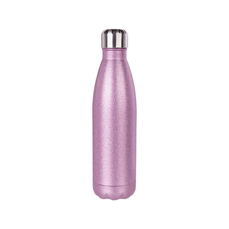 Botella de Acero Inoxidable para Sublimacion Glitter Rosado 17oz/500mL