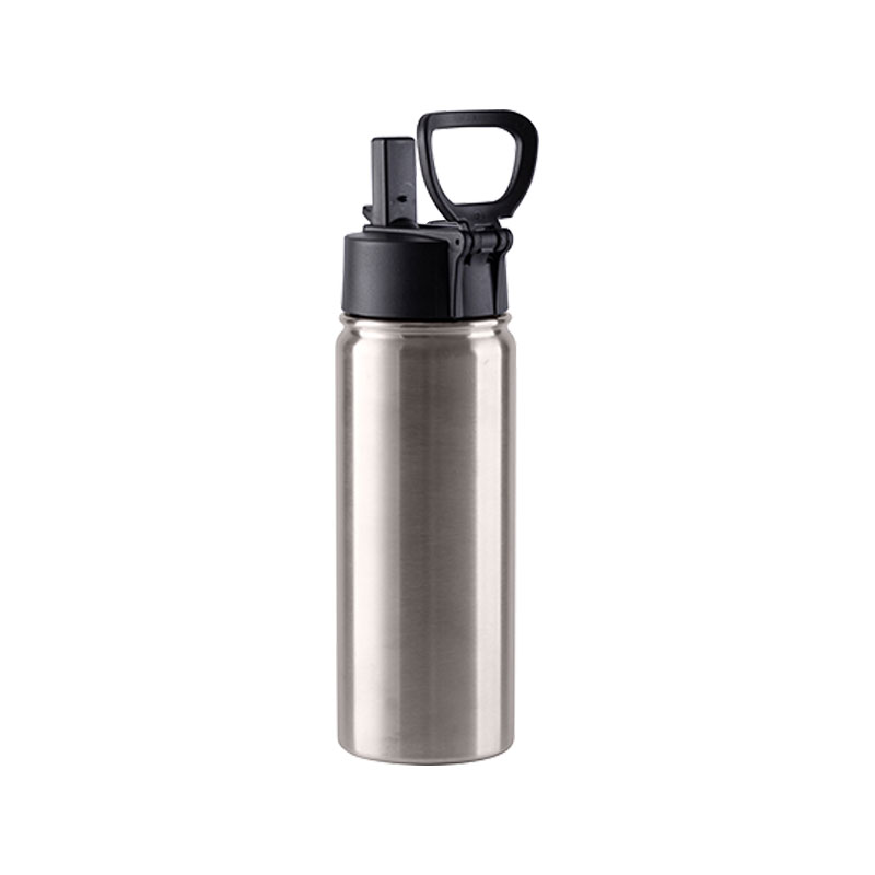 Botella de Agua Silver - Acero Inoxidable Tapa Portatil 18oz/550mL (C-25)