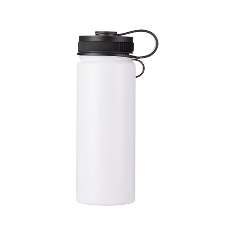 Botella de Agua Blanco - Acero Inoxidable Tapa 18oz/550mL (C-30)