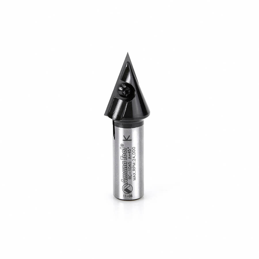Broca con Inserto de Carburo Corte en V - 45 Gr. ½ Cana