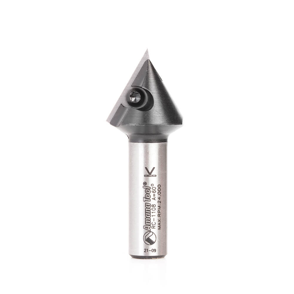 Broca con Inserto de Carburo Corte en V-60 Grados ½ Cana