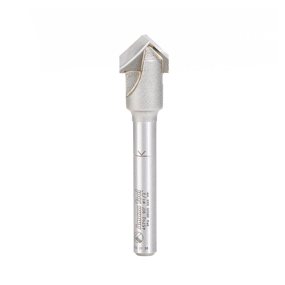 Broca con Punta de Carburo Corte en V-90 Grados ¼ Cana
