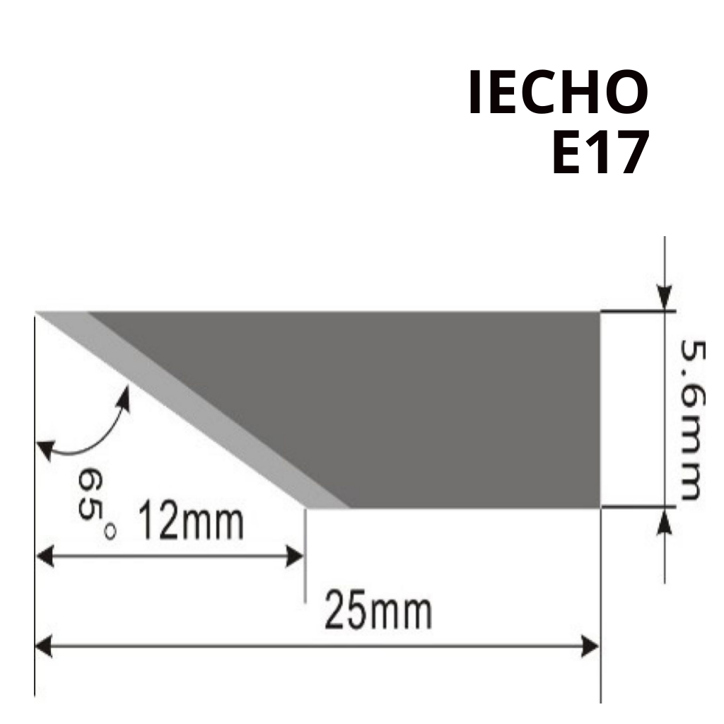 Cuchilla Iecho Vinyl Cardboard  E17 ABS BOARD Corrugated Reflective Material Prepreg PVC PE PU LEATHER PU 12mm (Tangencial)