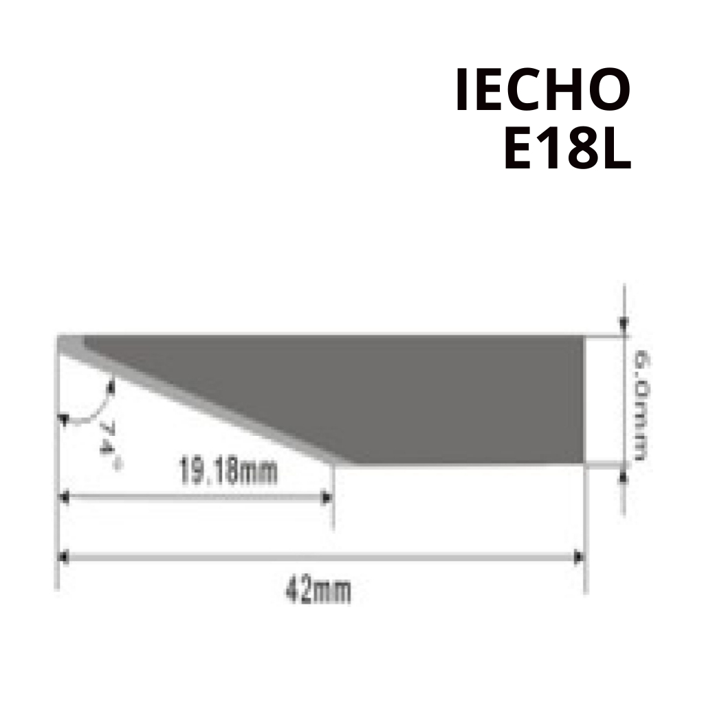 Cuchilla IechoComposites Corrugated Gasket PE XPE PU LEATHER PU COMPOSITE SPONG, Car Mat. (Utilizar EOT tool/ Prof 19mm)
