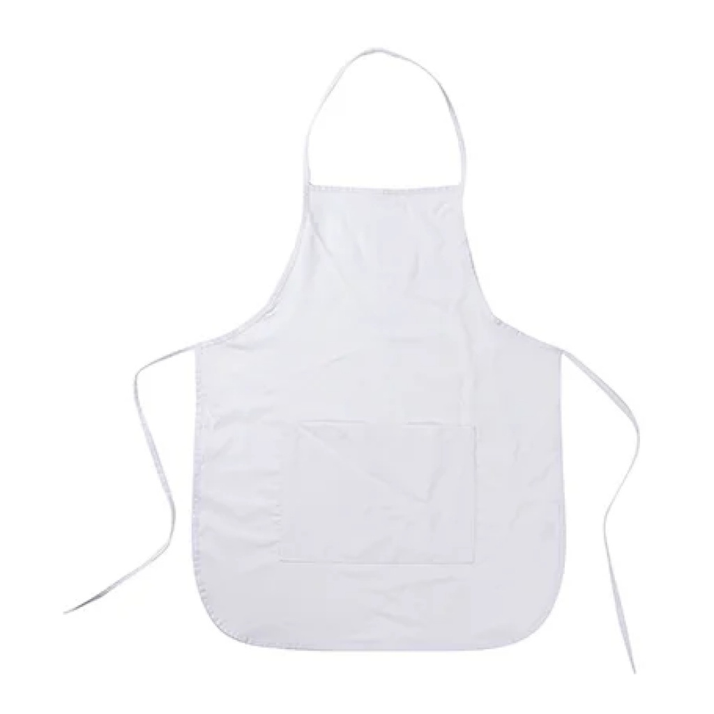Delantal Blanco para Sublimacion de Canvas y Bolsillo - 75cm x 60cm