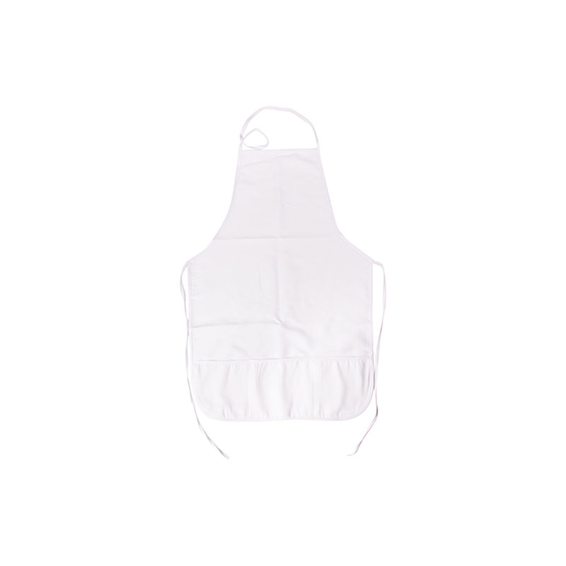 Delantal Blanco para Sublimacion de Canvas y Bolsillo - 75cm x 60cm