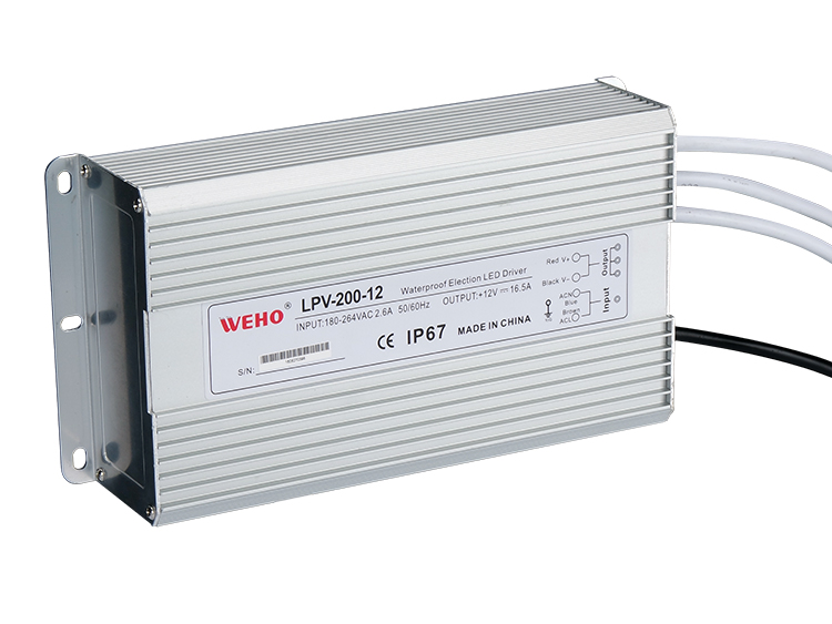 FUENTE POWER SUPLY 200W IP67 (AC85-264/50/60HZ) 12V/16.5A
