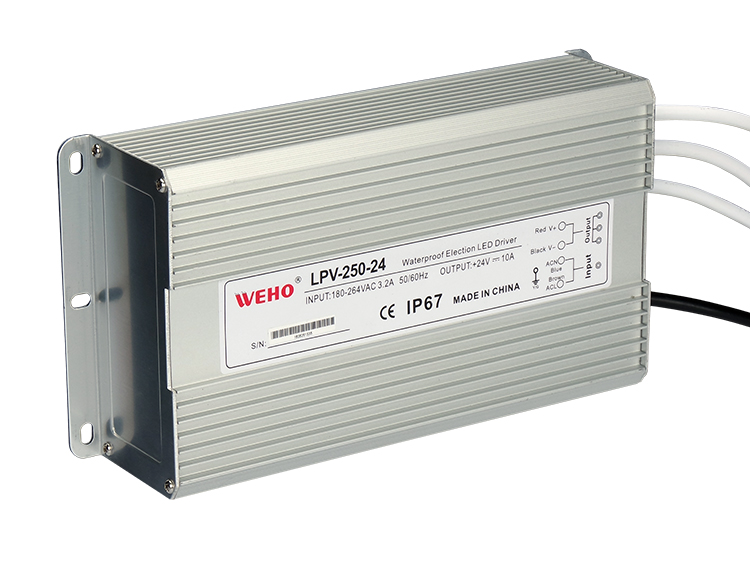FUENTE POWER SUPLY 250W IP67 (AC85-264/50/60HZ) 12V/20A