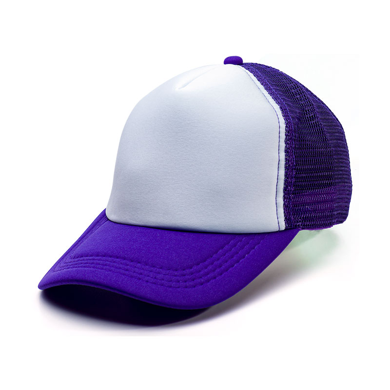 Gorras de Mallas Sublimables - Morado y Blanca (Trucker)