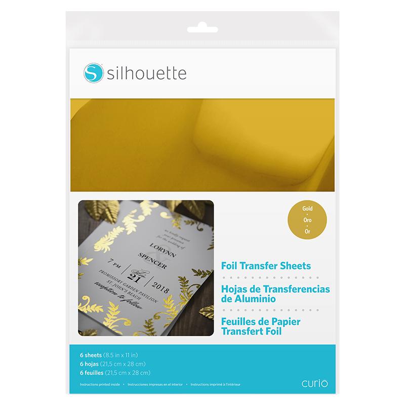 Hojas de Transfer Foil Gold 8.5” x  11” 6 Pack