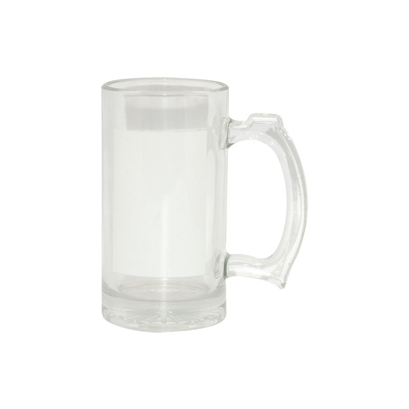 JARRA CERVEZA CRISTAL  CON PARCHOS 16ONZ 7.8X16CM SUBLIMACION(3''X6'')