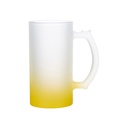 JARRA DE CERVEZA AMARILLO DEGRADADO 16 ONZ  SUBLIMACION  (C-24)