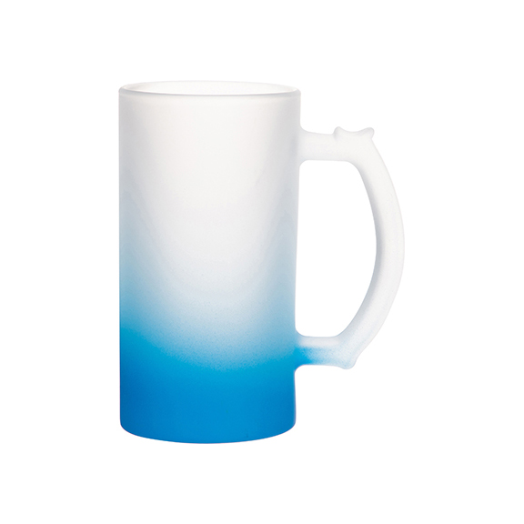 JARRA DE CERVEZA AZUL CLARO DEGRADADO 16 ONZ  SUBLIMACION  (C-24)