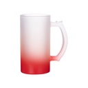 JARRA DE CERVEZA ROJA DEGRADADO 16 ONZ SUBLIMACION  (C-24)