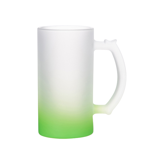 JARRA DE CERVEZA VERDE DEGRADADO 16 ONZ SUBLIMACION  (C-24)