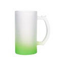 JARRA DE CERVEZA VERDE DEGRADADO 16 ONZ SUBLIMACION  (C-24)