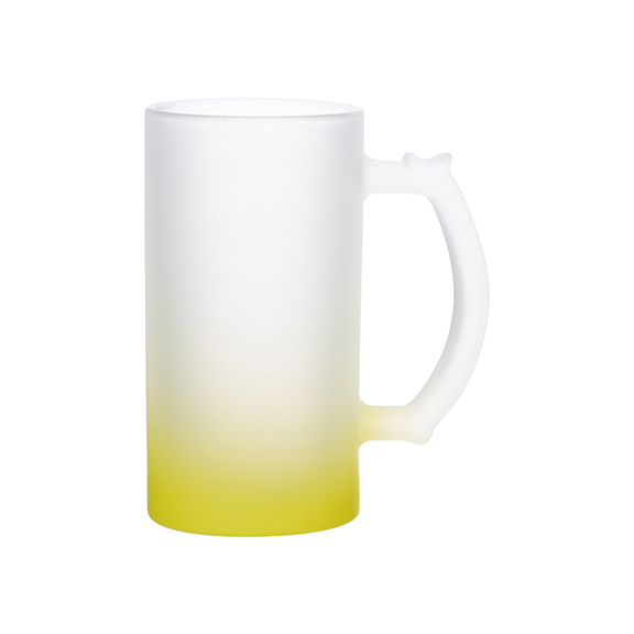 JARRA DE CERVEZA VERDE LIMÓN  DEGRADADO 16 ONZ SUBLIMACION  (C-24)