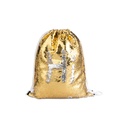 MOCHILAS  DE LENTEJUELAS PARA SUBLIMACION  DORADO (Cja 100 und)