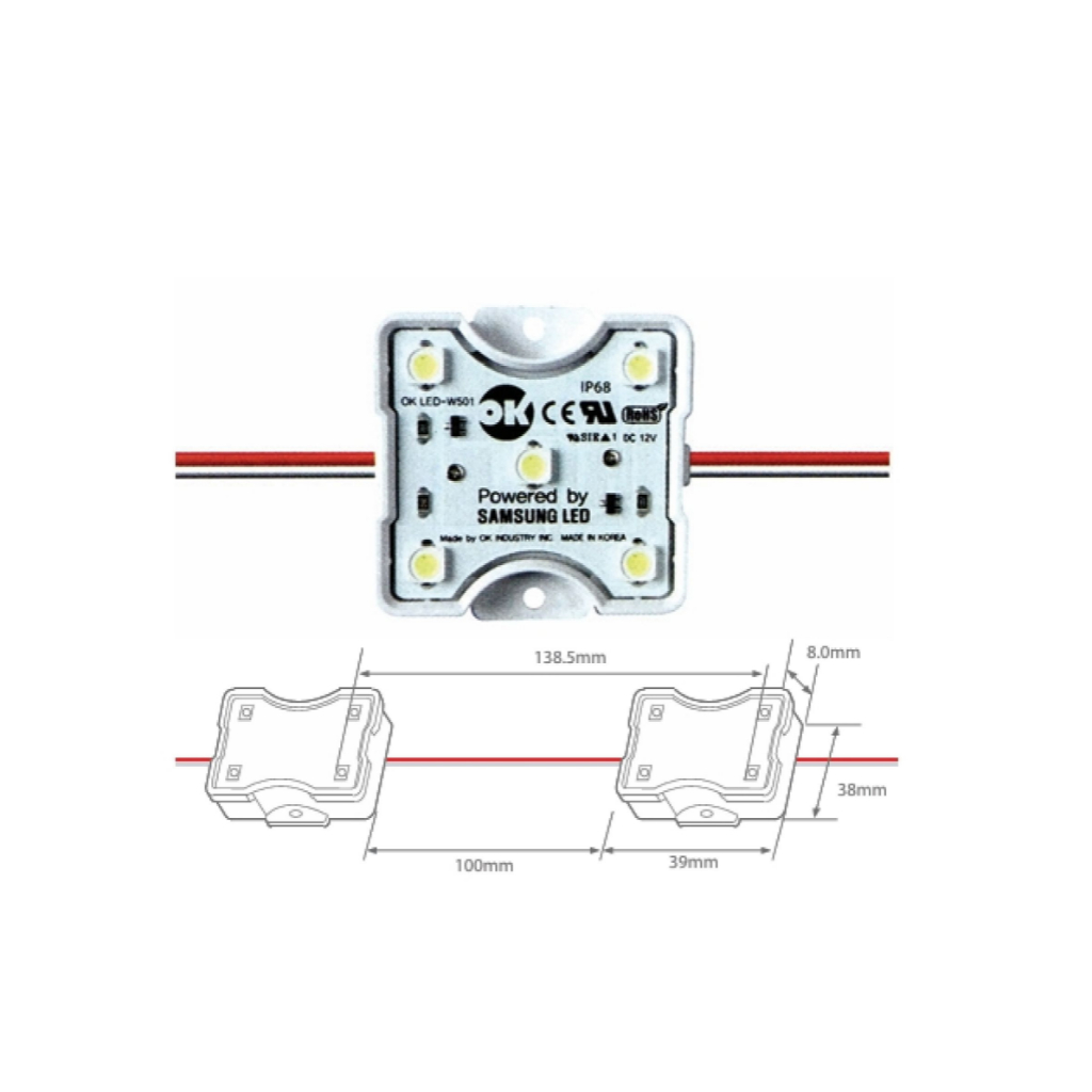 MODULO OK LED 4 SMD 5050 WHITE