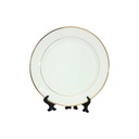 PLATOS BLANCOS 10.5'' DE SUBL. BORDE DORADO (C-36)