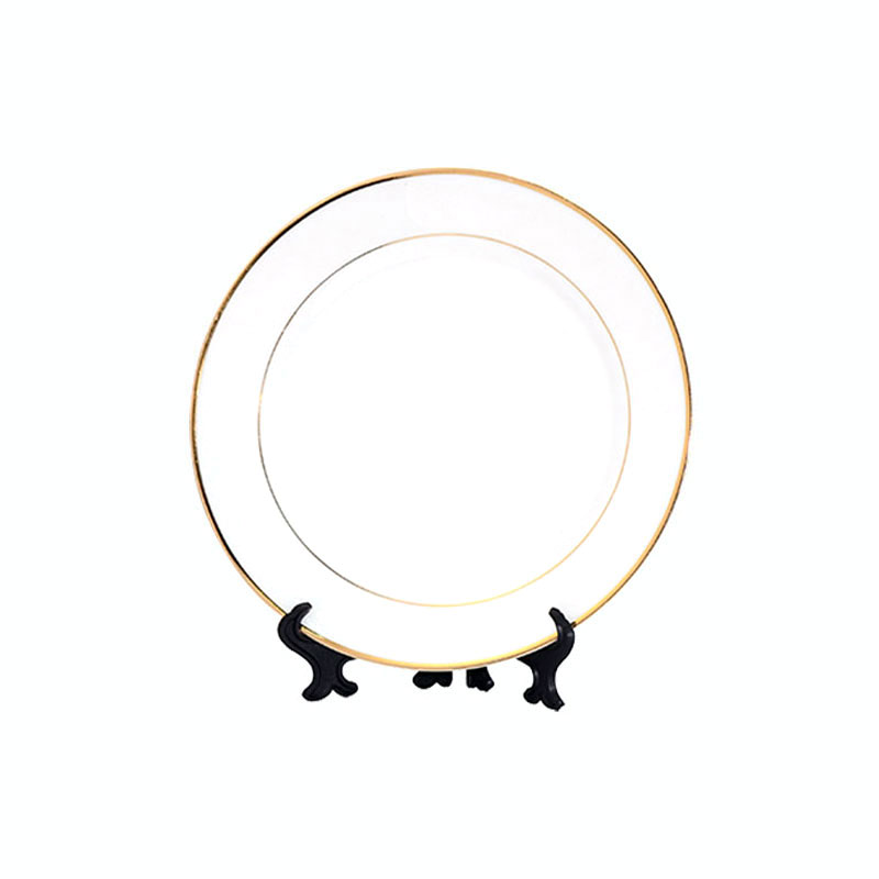PLATOS BLANCOS 7.5'' DE SUBL.CON BORDE DORADO (C-36)