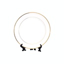 PLATOS BLANCOS 7.5'' DE SUBL.CON BORDE DORADO (C-36)