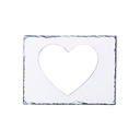 PORTA RETRATO DE PIEDRA FORMA CORAZON  9.84'' (cja 15)