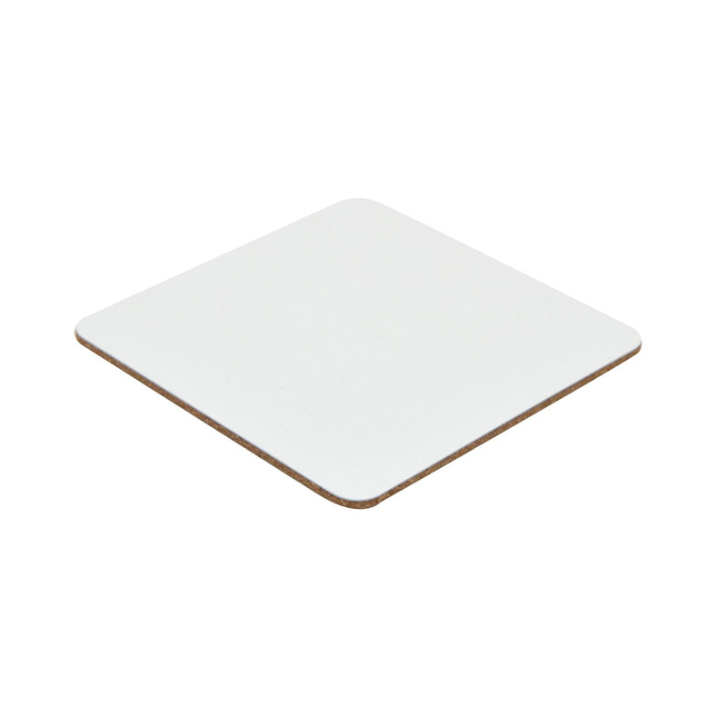 PORTAVASOS DE ALUMINIUN BASE DE CORCHO 9.5CM CUADRADO