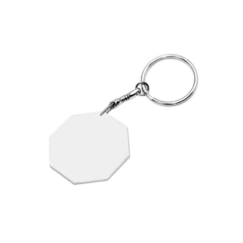 Llavero de Plastico - Octagonal - Sublimacion 44mm
