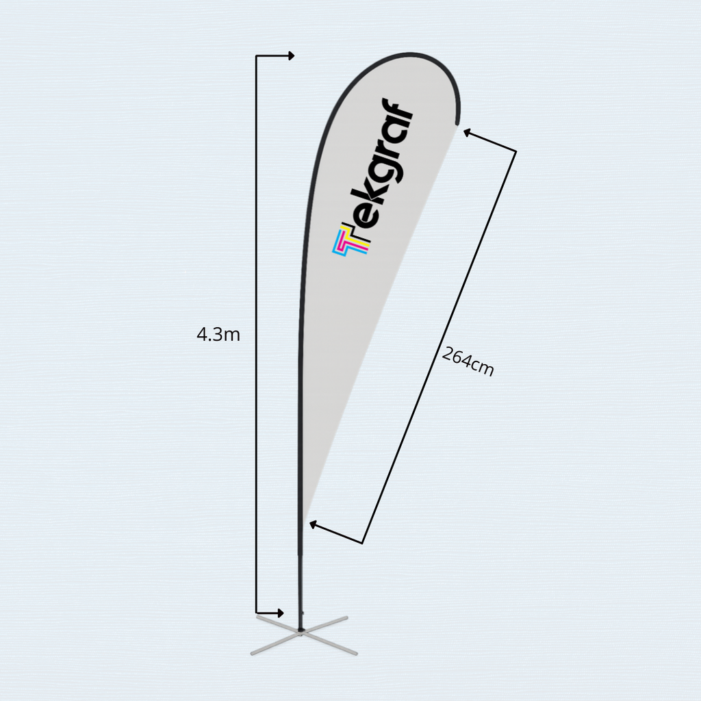 Plumon Displays 4.3m Tipo Gota (43.3''x106.3'')