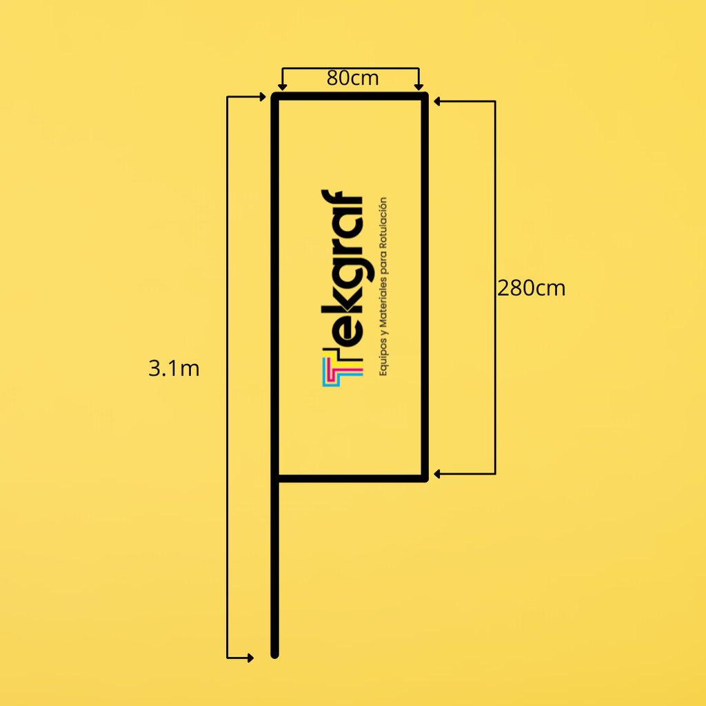 Plumon Displays en aluminio  3.1m (29mm) 1.5mm Telescopic Banner
