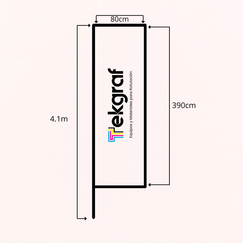 Plumon Displays en aluminio 4.1m (29mm) 1.5mm Telescopic Banner