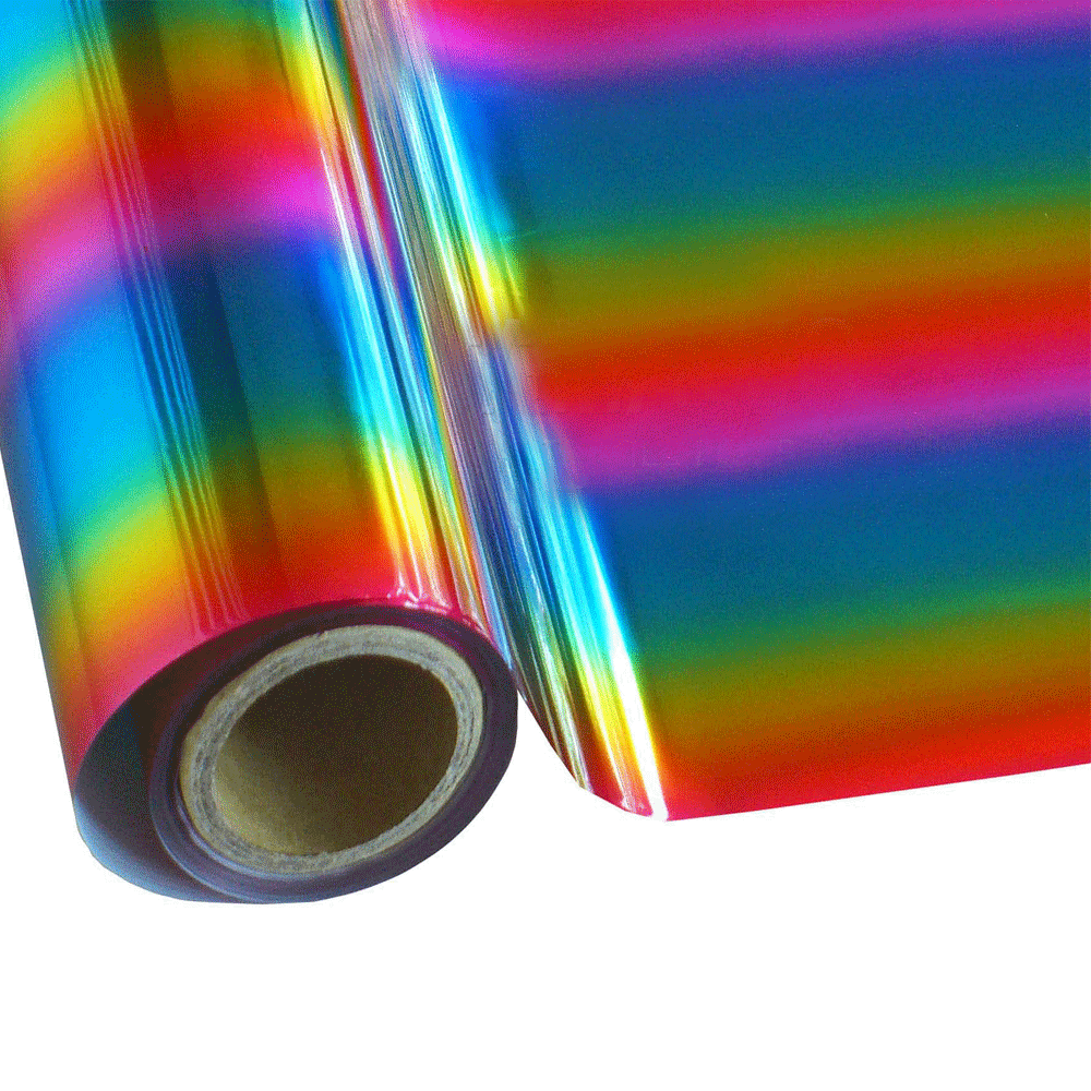 ROLLOS FOIL TEXTIL ARCOIRIS 12.5''X50  Pies
