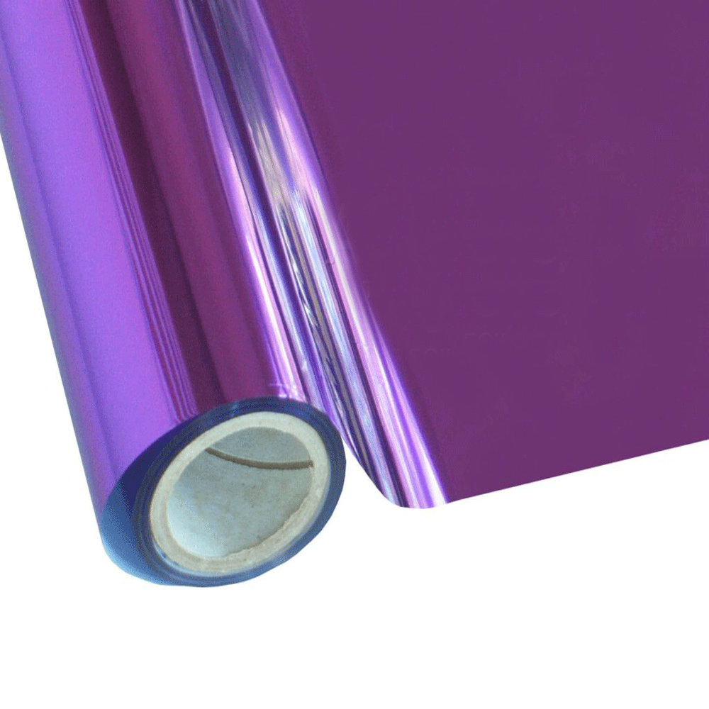 ROLLOS FOIL TEXTIL PURPURA 12.5''X50  Pies