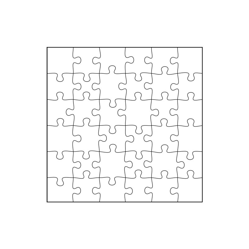 ROMPECABEZAS PLASTICO PARA SUBLIMACION 6*6 (36 PIEZAS)