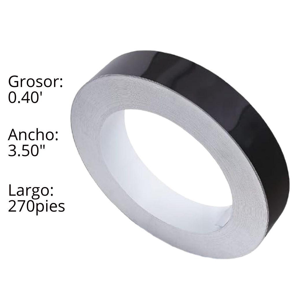 Rollos Metal Letras Negro 100mt Largo