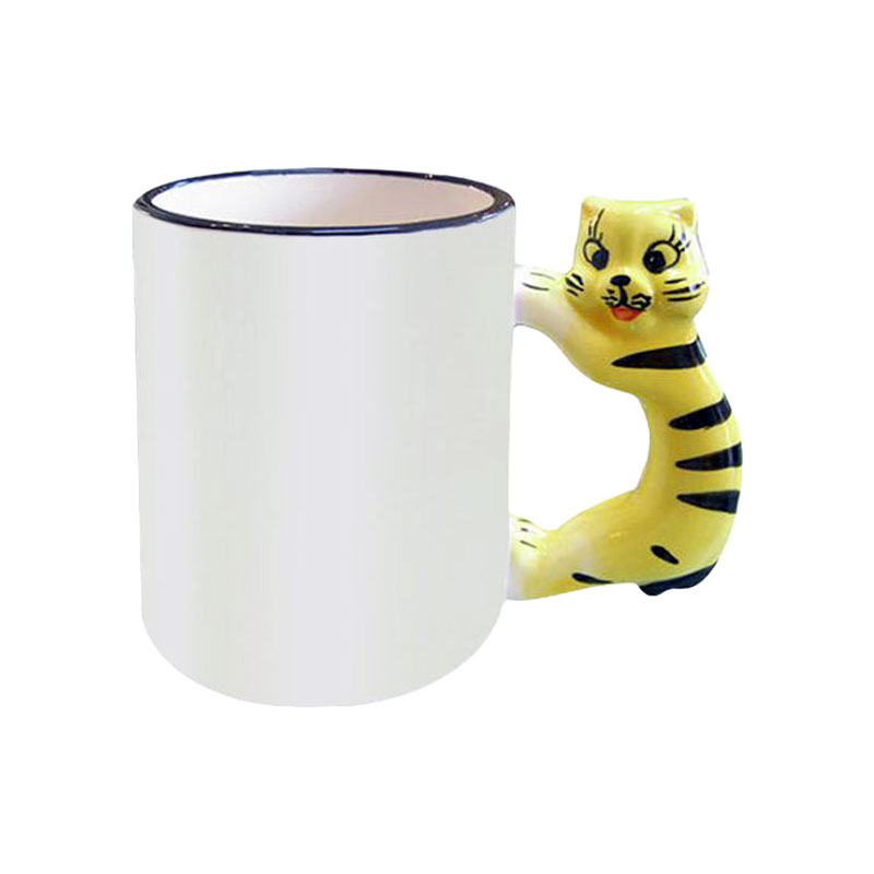 TAZA FORMA DE ANIMALES, GATO 11ONZ (36 TZA) PARA SUBLIMACION