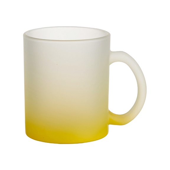 Taza Frosted Amarillo Degradado 11Onz. Sublimable (C-36)