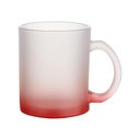 Taza Frosted Rojo Degradado 11Onz. Sublimable (C-36)