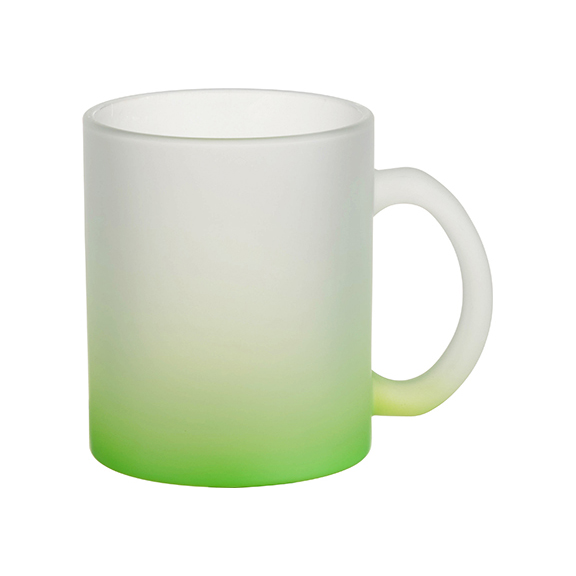 Taza Frosted Verde Degradado 11Onz. Sublimable (C-36)