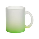 Taza Frosted Verde Degradado 11Onz. Sublimable (C-36)