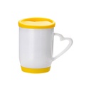 TAZAS 12ONZ/360ML CON TAPA Y BASE DE SILICON YELLOW  SUBLIMACION (C-36)