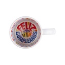 TAZAS BLANCAS 11ONZ INTERIOR FELIZ CUMPLEAñOS (Cja 48)