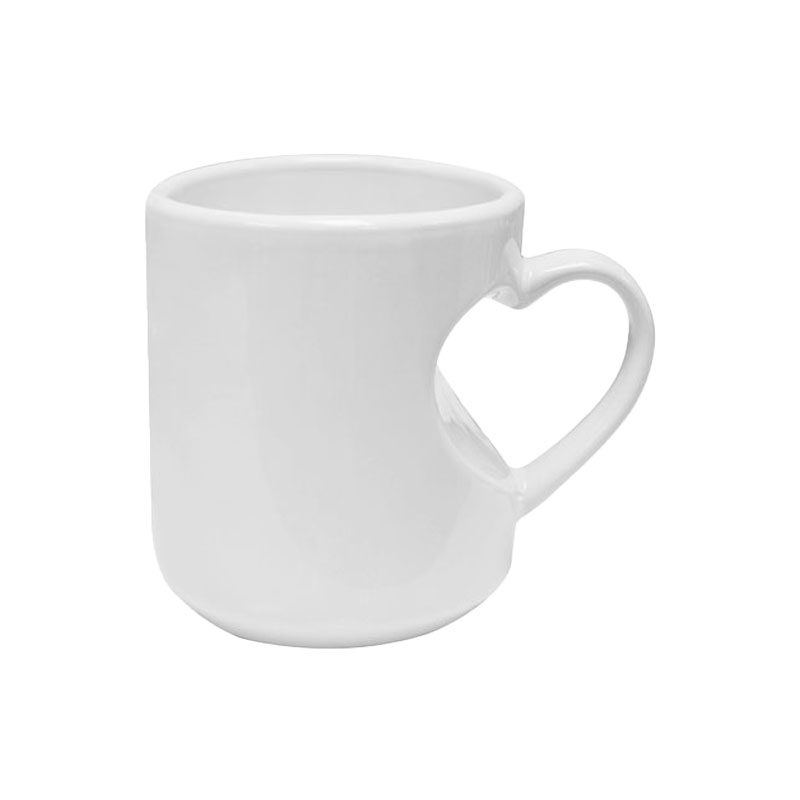 TAZAS BLANCAS CON ASAS EN FORMA DE CORAZON 11ONZ SUBLIMACION (cja 36)