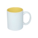 TAZAS BLANCAS INTERIOR  AMARILLA  11 ONZ  (C-48)